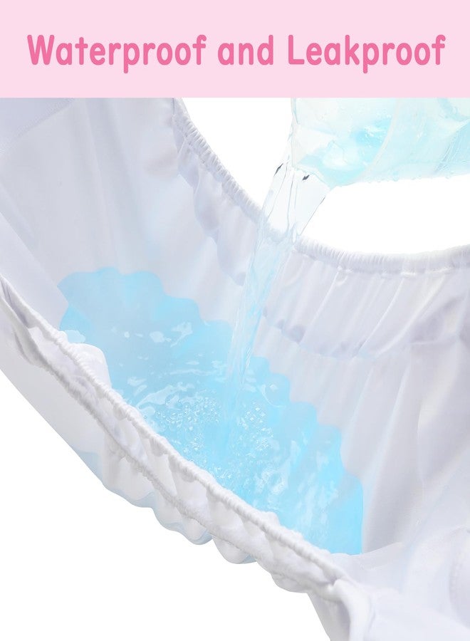 ليتل فور بيج غطاء حفاضات للكبار من القماش المقاوم للماء، قابل للغسل والتعديل وإعادة الاستخدام، من ليتل فور بيج، مقاس واحد - لون أبيض "أحب أبي" - Image 3